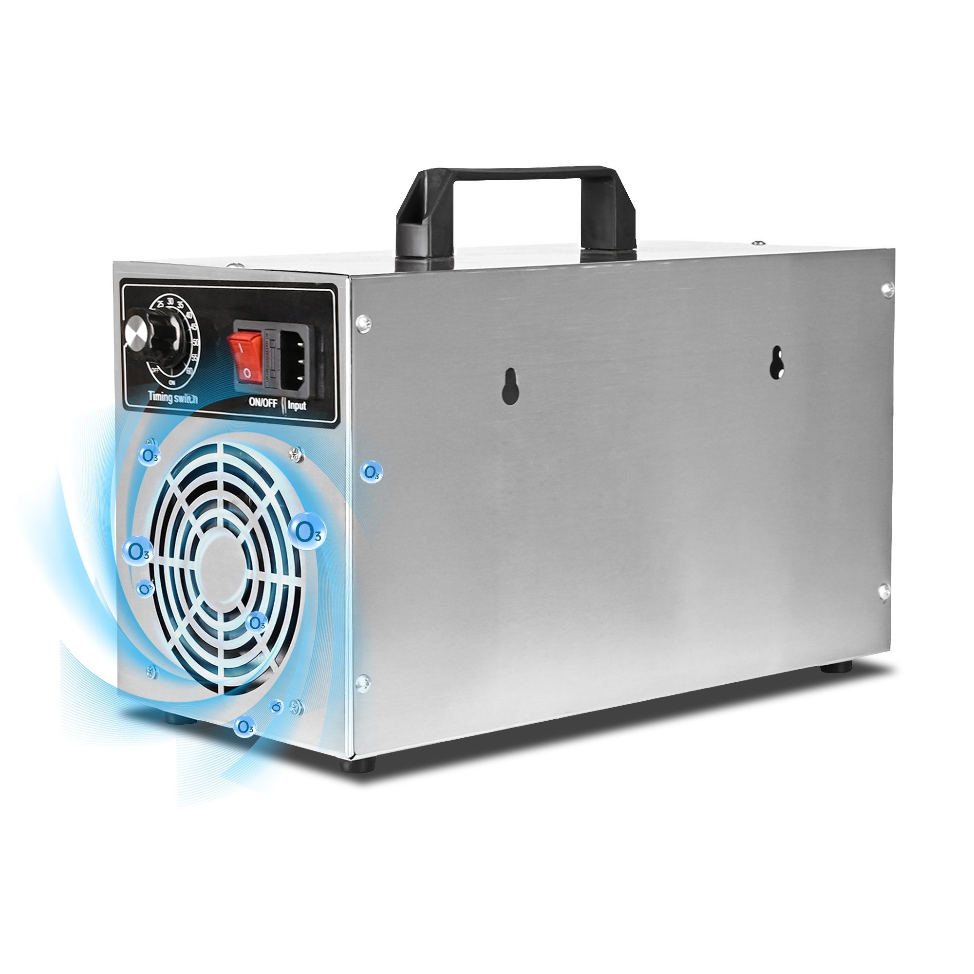 EdenDirect 6000 sq. ft. Ion Generator Purifier for Home,60000mg/h Odor Removal Ozone Generator with 60-Min Timer,Lightweight,Silver